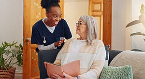 How to Market Your Apartment Specifically to Travel Nurses 3 Market Your Apartment - a landlord and nurse tenant smiling