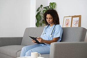Travel Nurse Apartment Rental in Kelowna 3 nurse apartment with nurse inside