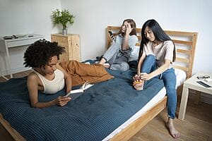 nurses having fun in short term apartment