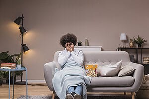 Quiet Housing - nurse covering face