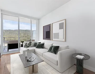 Metro Vancouver, Modern Furnished 1 Bedroom condo with AC, In Suite Laundry and Amenities steps from Burquitlam SkyTrain Station and near Royal Columbia Hospital
